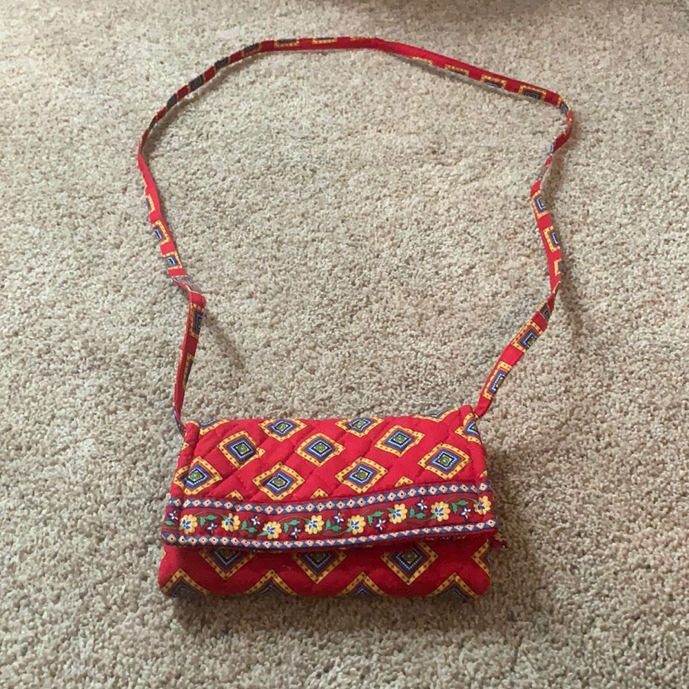 Vera Bradley Villa Red tri-fold wallet
